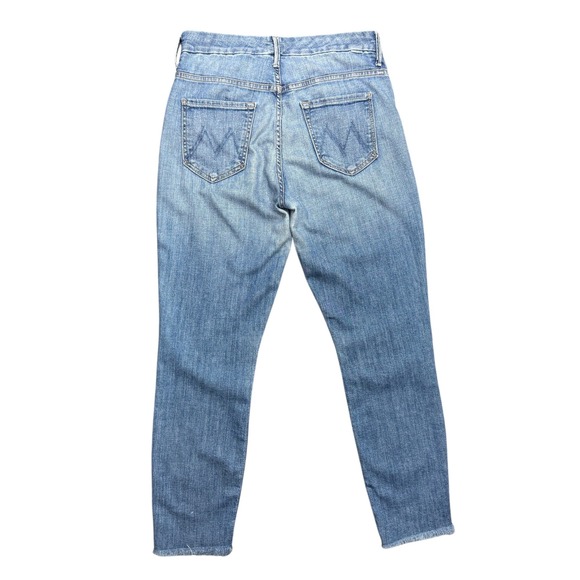 MOTHER Jeans Women's Size 28 High Waisted Looker Ankle Fray Medium Wash Denim - Picture 3 of 9